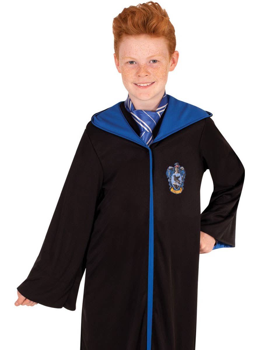 Image of Harry Potter Ravenclaw House Boys Book Week Costume Robe - Close Up Image