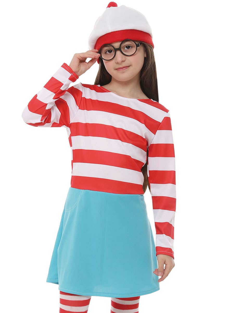 Image of Where's Wally Girl's Wenda Book Week Costume - Close View