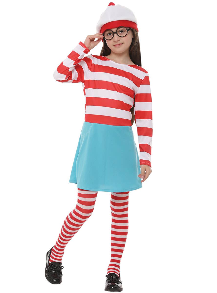 Image of Where's Wally Girl's Wenda Book Week Costume - Front View