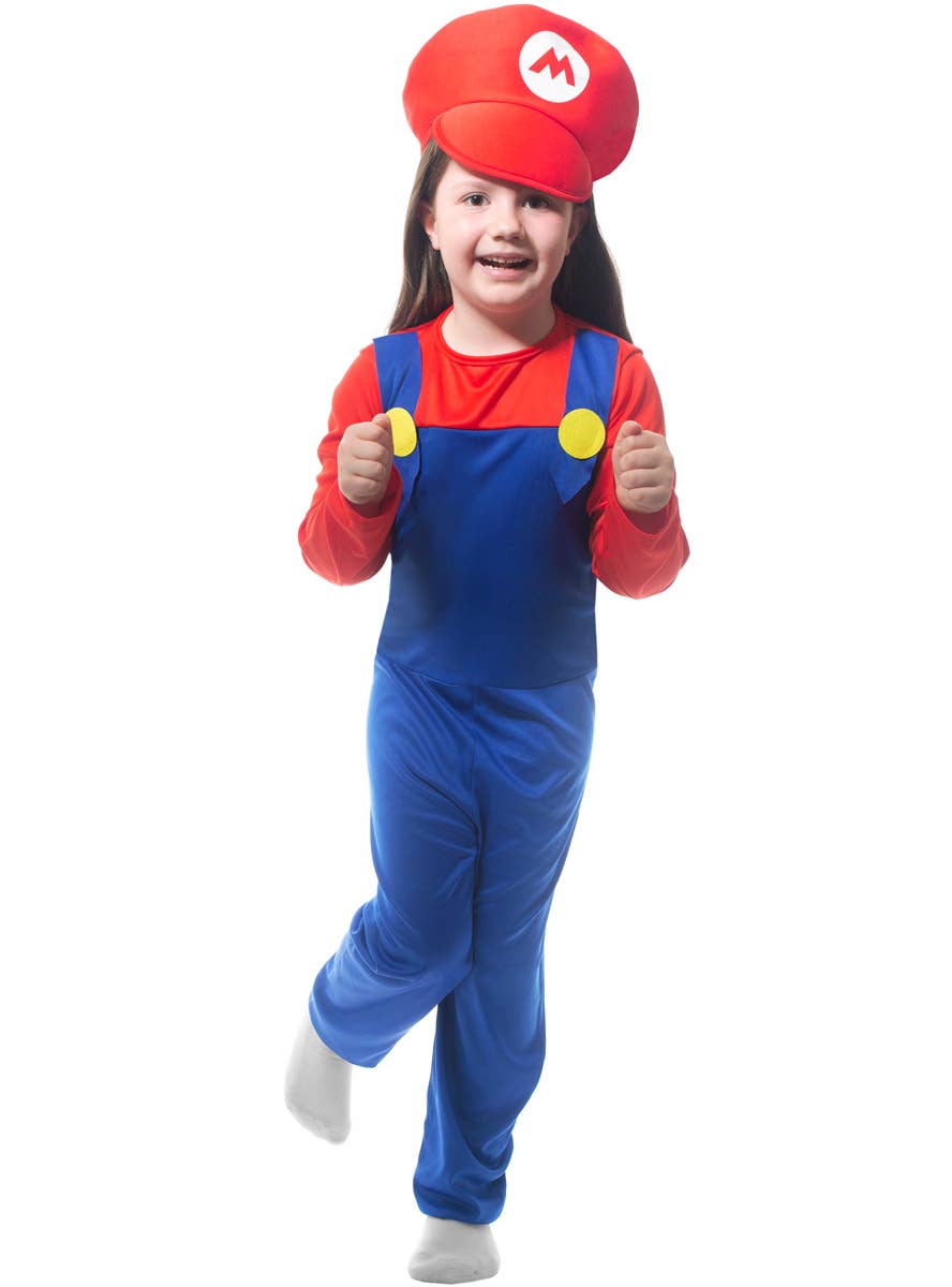 Image of Super Red Plumber Girls Mario Costume - Alternate Image