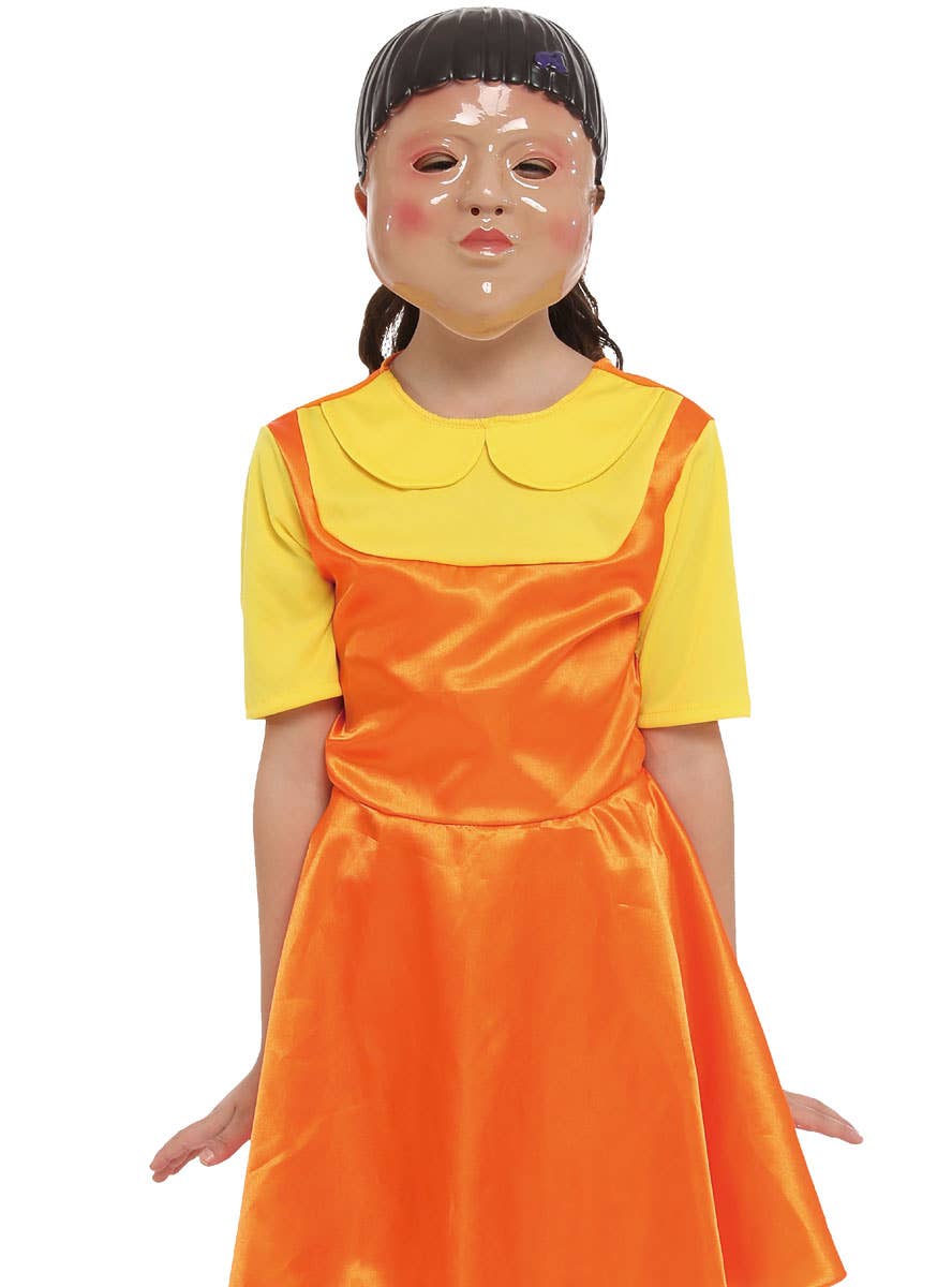 Image of Robot Doll Squid Play Girls Costume - Close Image