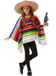 Image of Mexican Poncho Girls Dress Up Costume - Front Image