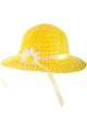 Image of Bright Yellow Girl's Spring Costume Hat with Flower