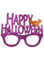 Image of Sparkly Fuchsia and Orange Happy Halloween Costume Glasses