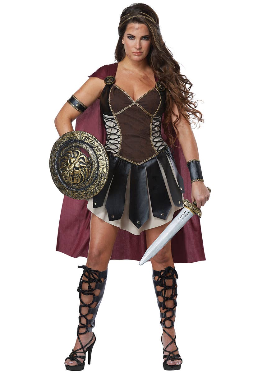 Image of Glorious Gladiator Princess Women's Fancy Dress Costume - Alternate Front View