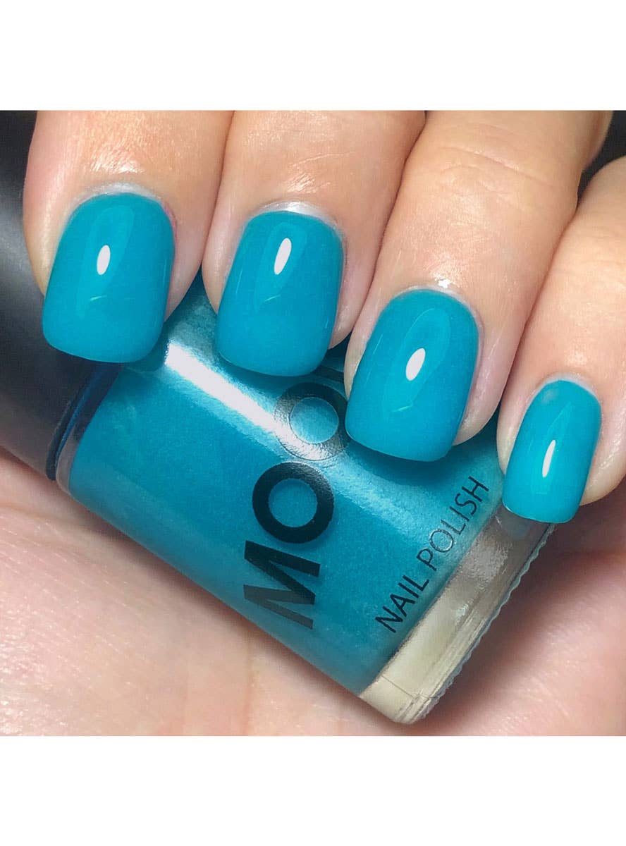 Image of Moon Glow Blue Glow in the Dark Nail Polish - Image 2