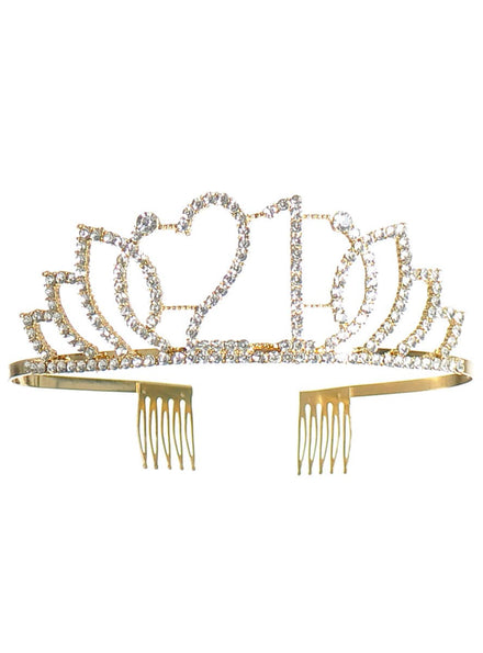 Image of 21st Birthday Gold and Silver Rhinestone Tiara