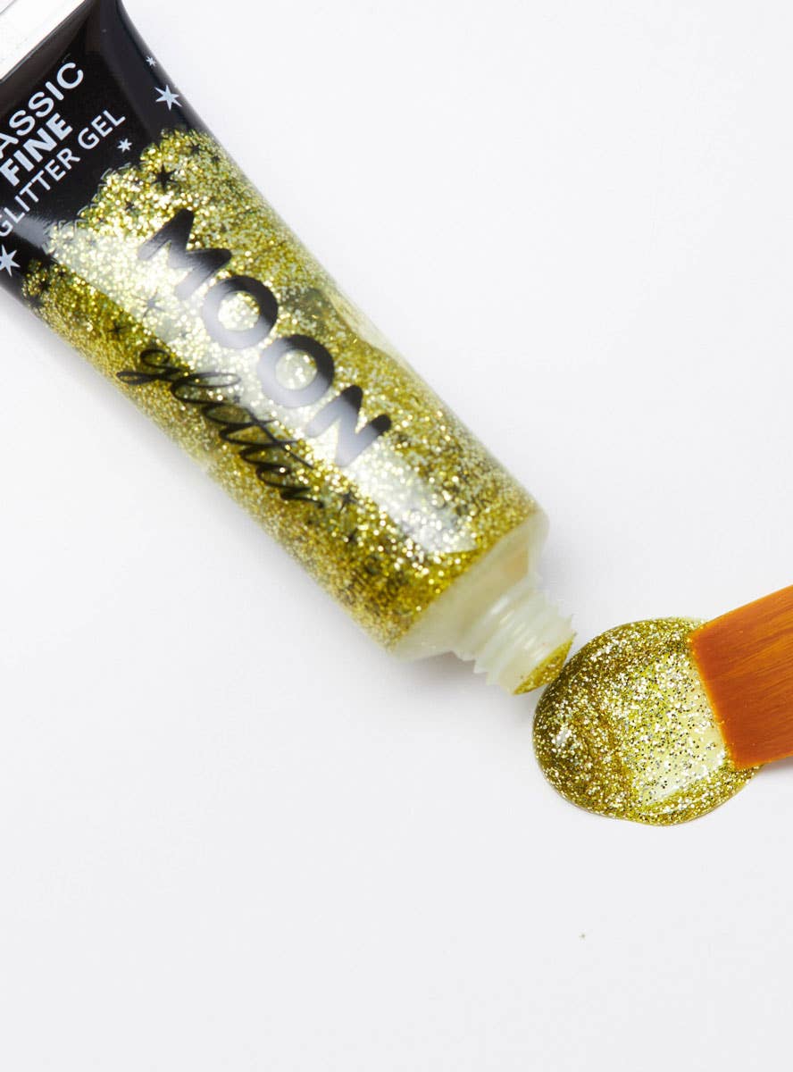 Image of Moon Creations Classic Fine Glitter Gel - Gold Swatch