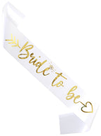 Image of Bride to Be Gold and White Hen's Party Sash