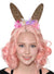 Brown Sparkly Glitter Bunny Ears on Headband Costume Accessory