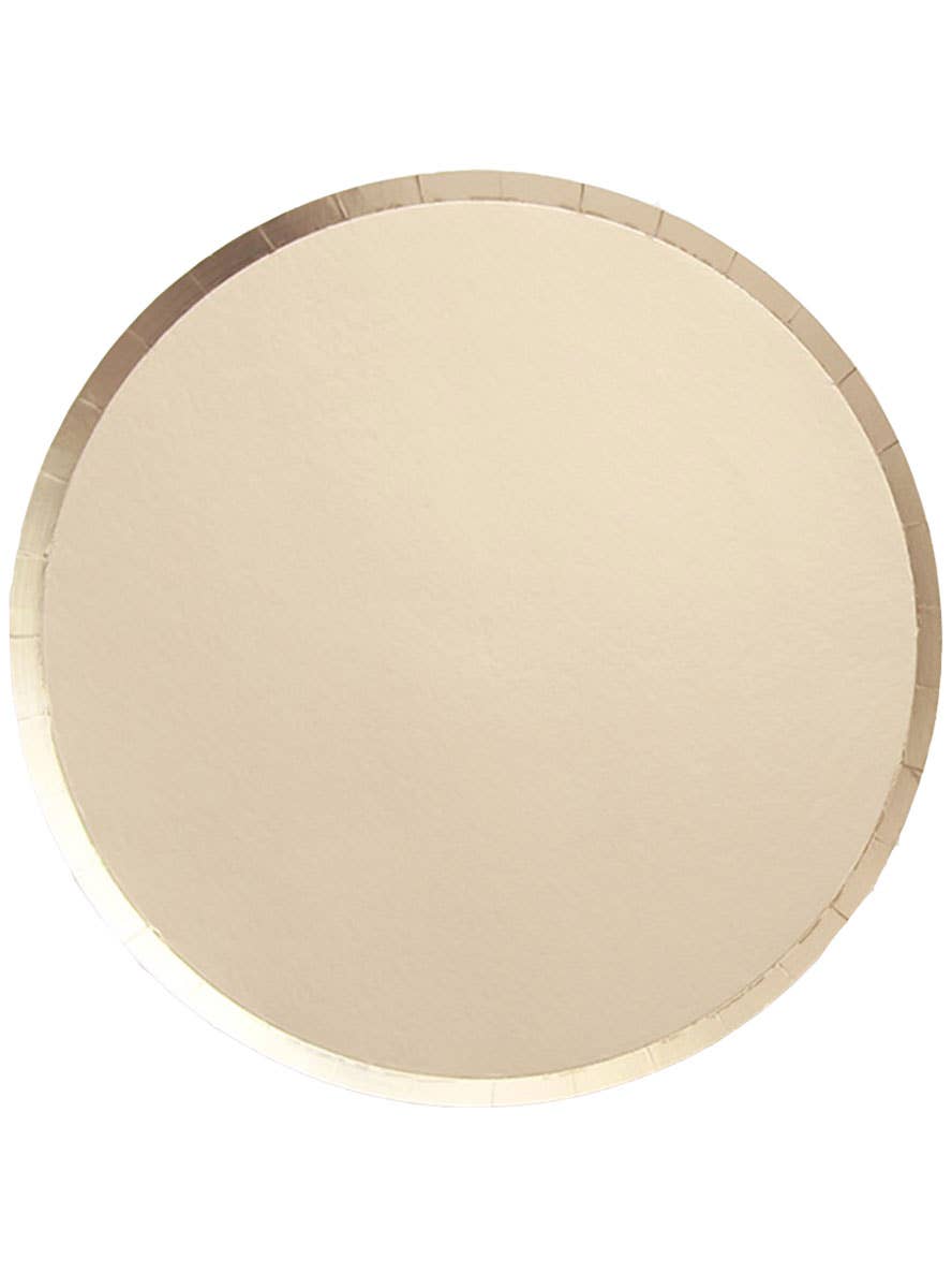 Image of Gold Matte 12 Pack 23cm Round Paper Plates