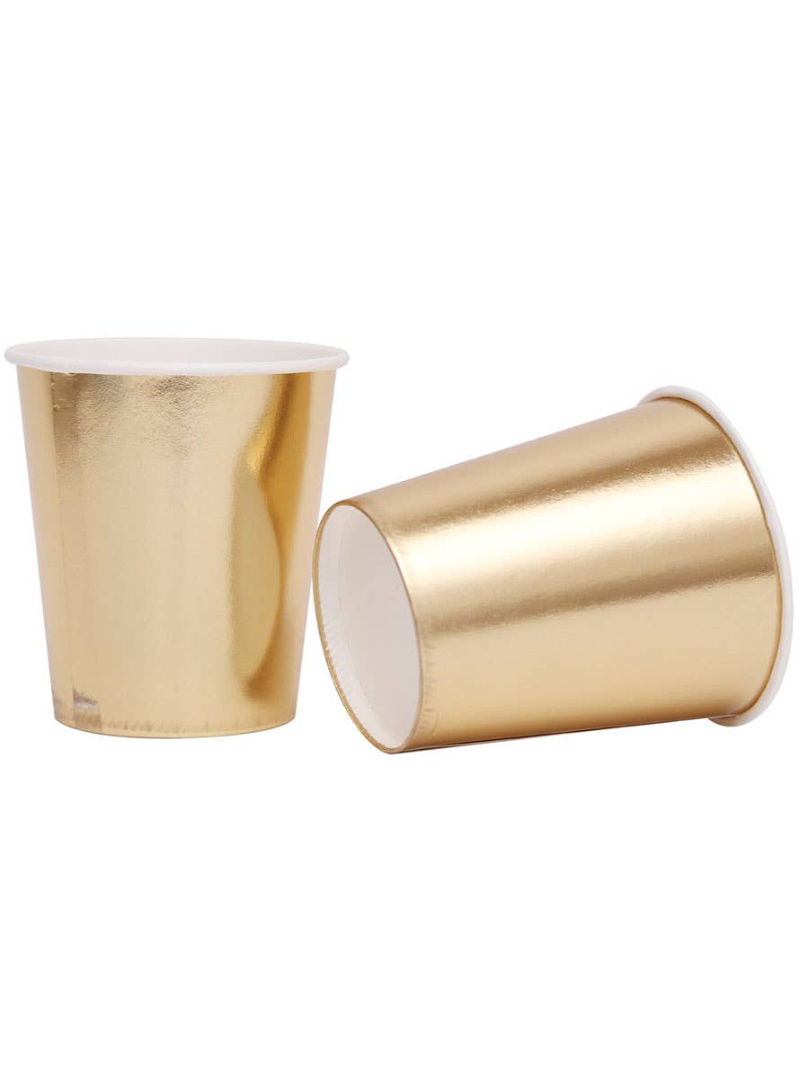 Image of Champagne Gold 12 Pack Paper Cups