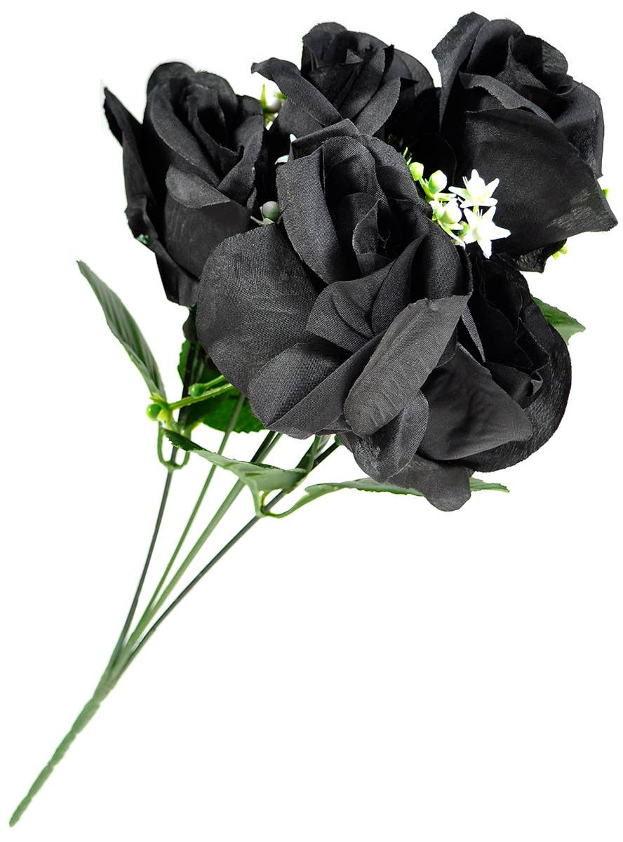 Image of Gothic Black Roses Bouquet Costume Accessory