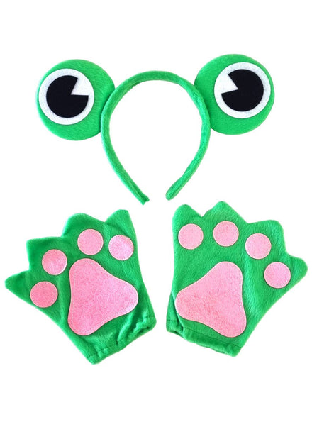 Image of Fun Green Frog Kid's 3 Piece Costume Accessory Set