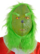 Image of Furry Green Latex Grinch Christmas Costume Mask