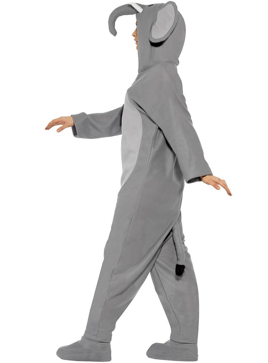 Image of Big Grey Elephant Men's Onesie Costume - Side Image