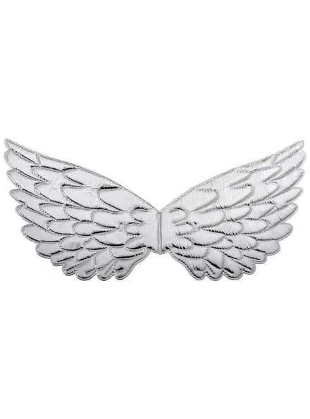 Mini Metallic Silver Angel Costume Wings