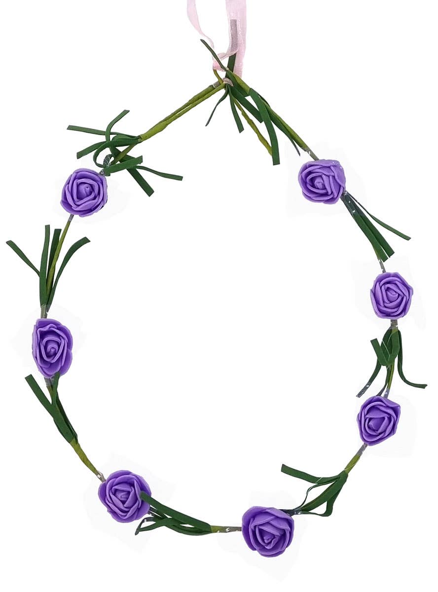 Purple Flower and Vines Costume Headband