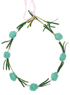 Mint Green Flower and Vines Costume Headband