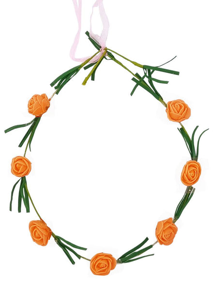 Orange Flower and Vines Costume Headband