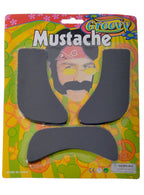 Self Adhesive Black 70's Sideburns and Moustache