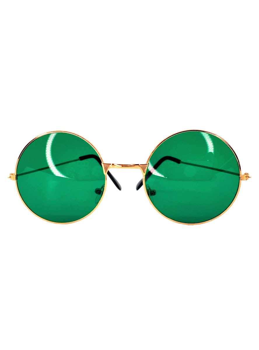 70s Round Green John Lennon Style Hippie Costume Glasses