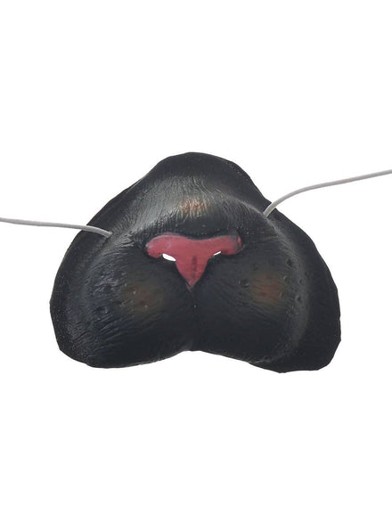 Black Rubber Cat Nose Costume Accessory