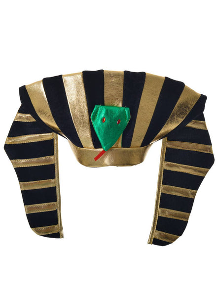 Black and Gold Egyptian Pharaoh Costume Hat