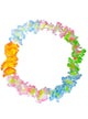 Rainbow Hawaiian Carnation Flower Lei Costume Accessory