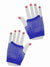 1980s Fashion Fingerless Blue 80's Fishnet Gloves - Main Image