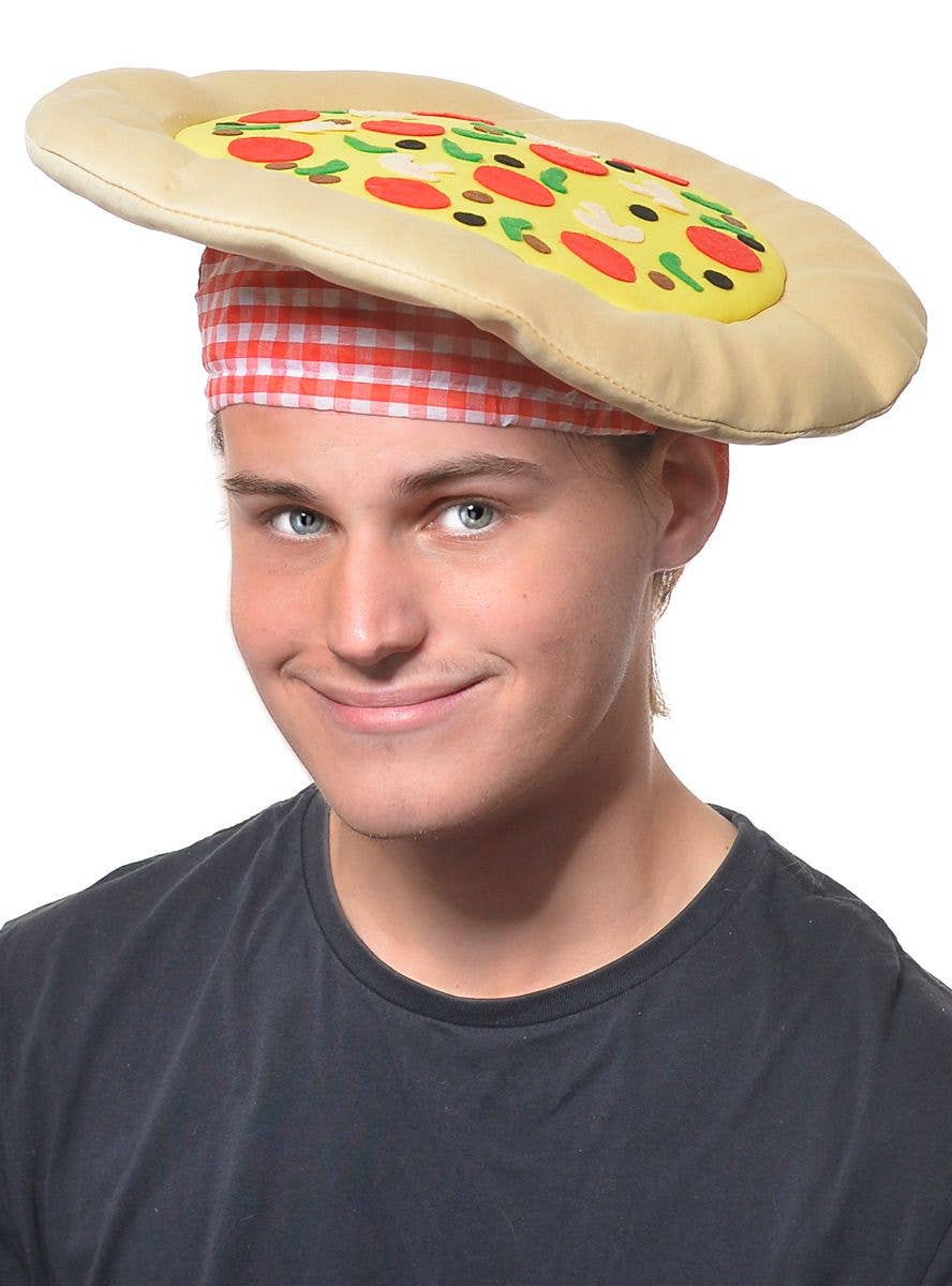 Plush Pizza Costume Hat - Main Image