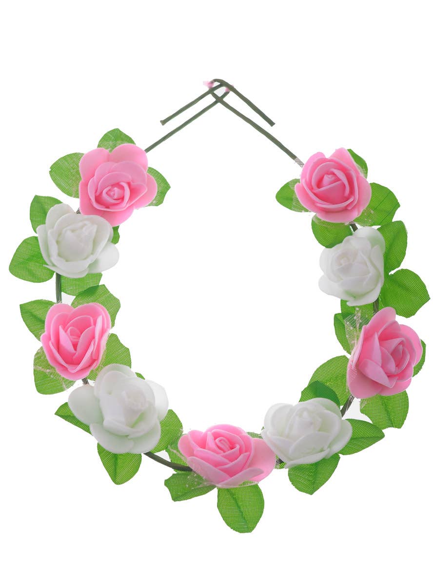 Pink and White Flower Crown Costume Headband