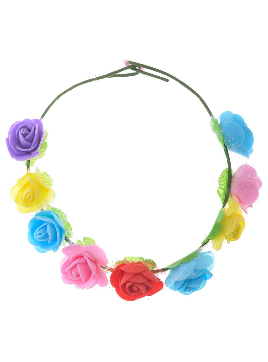 Rainbow Flower Clown Costume Headband