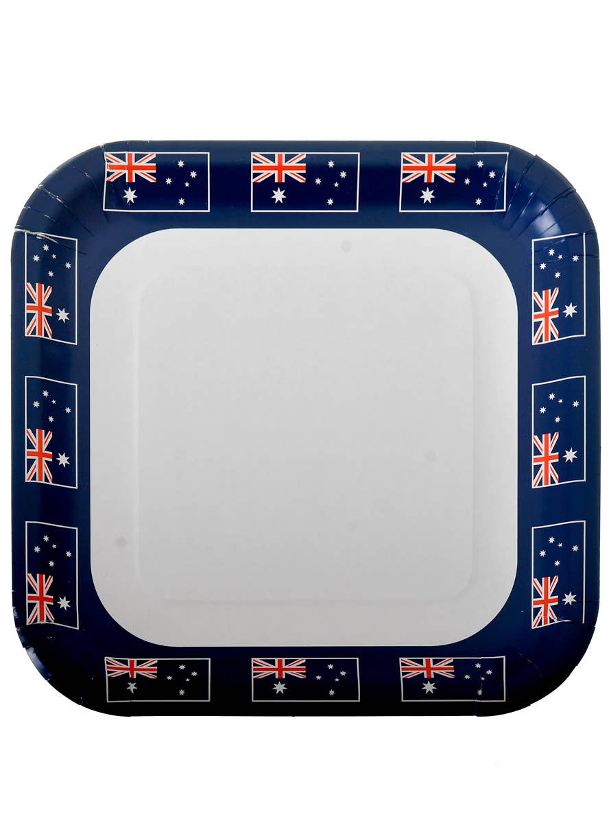 Australian Flag Print Square Paper Plates 