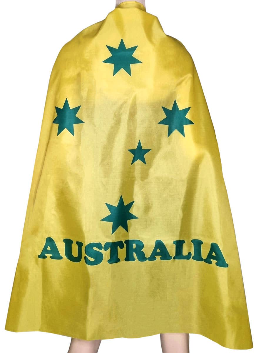 Tie On Green and Gold Southern Cross Costume Cape