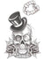 Tinsley Transfers Gothic Black Vampire Skull Temporary Tattoo - Alternative Image