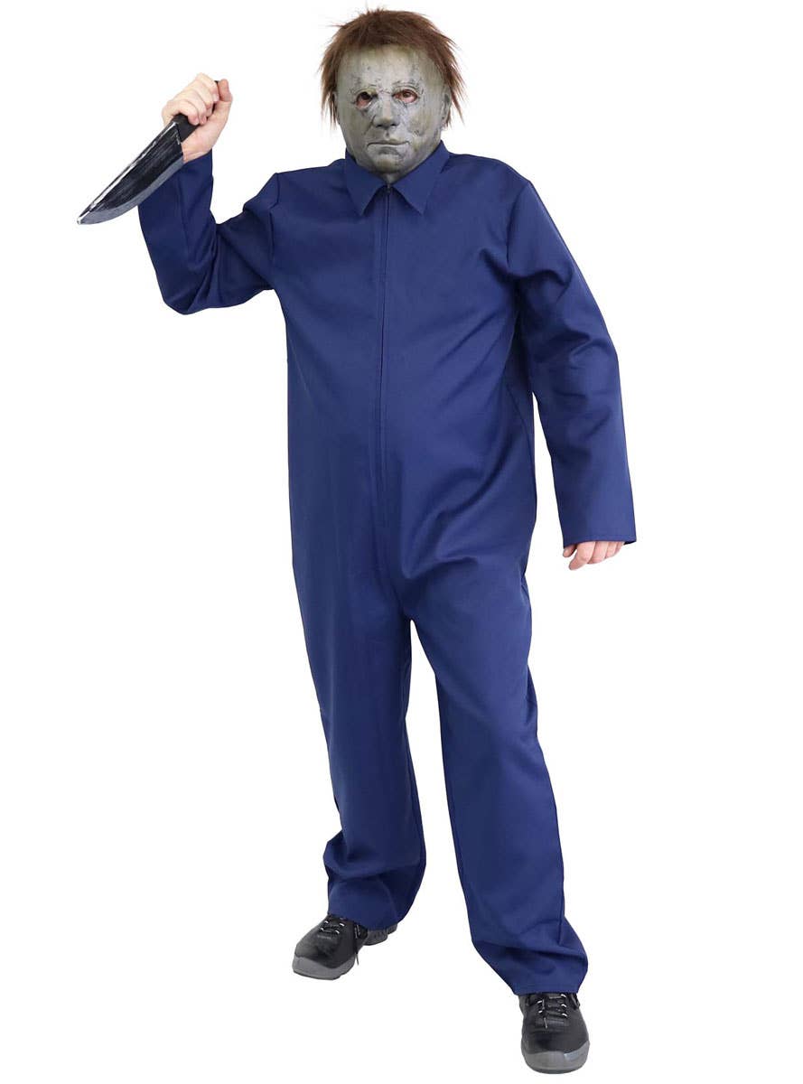 Image of Mike Myers Plus Size Mens Blue Halloween Costume