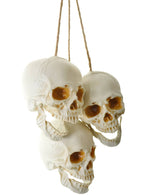 Image of String of Three 13cm Skulls Halloween Decoration