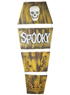 Image of Spooky Hanging Animated Skeleton Coffin Halloween Decoration