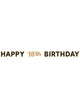Image of Happy 18th Birthday Black and Gold Party Banner