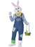 Image of Deluxe Happy Easter Bunny Plus Size Adults Mascot Costume - Front View