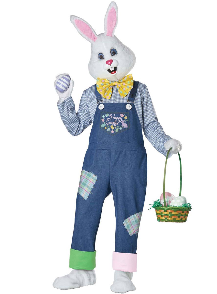 Deluxe Happy Easter Bunny Plus Size Adults Mascot Costume