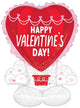 Image of Valentines Day Red Heart 124cm Air Fill Standing Balloon