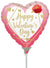 Image of Valentines Day Pink Heart 22cm Air Fill Balloon