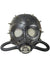 Image of Spiked Hard Black Plastic Gas Mask 