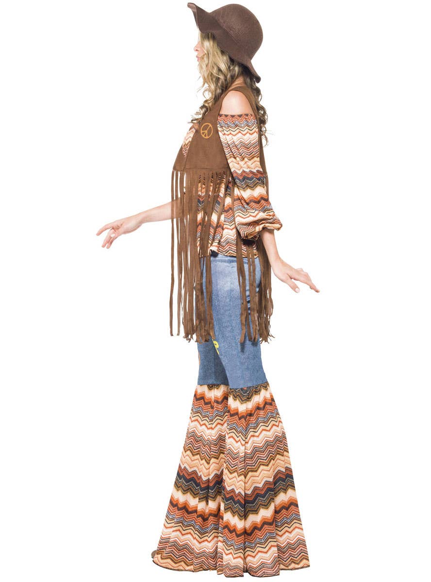 Women's Plus Size Harmony Hippie 70's Costume - Side Image