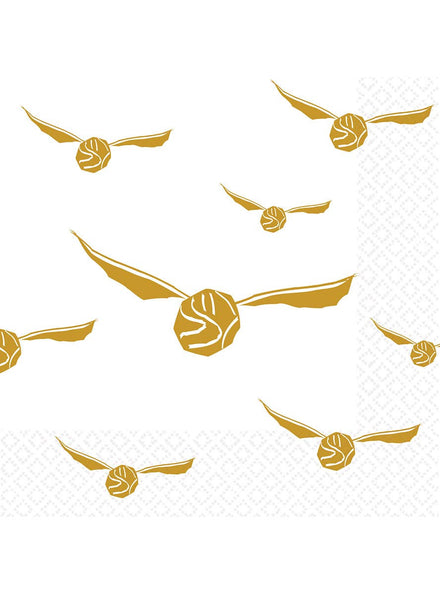 Image of Harry Potter Golden Snitch 16 Pack Beverage Napkins