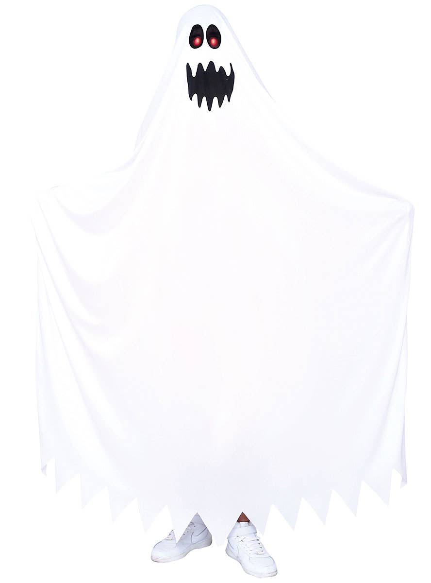 Adult's White Ghost Halloween Costume - Main Image