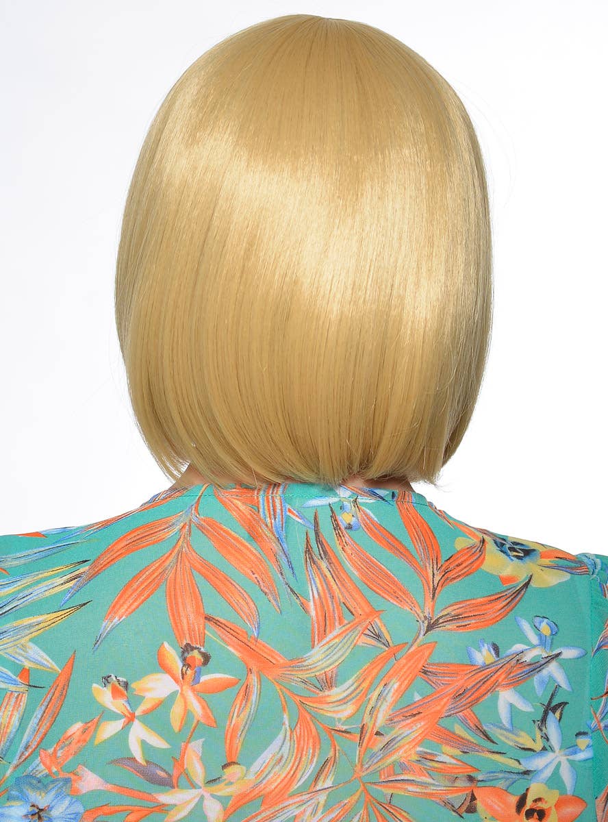 Honey Blonde Women's Short Heat Resistant Bob Fashion Wig - Back Image