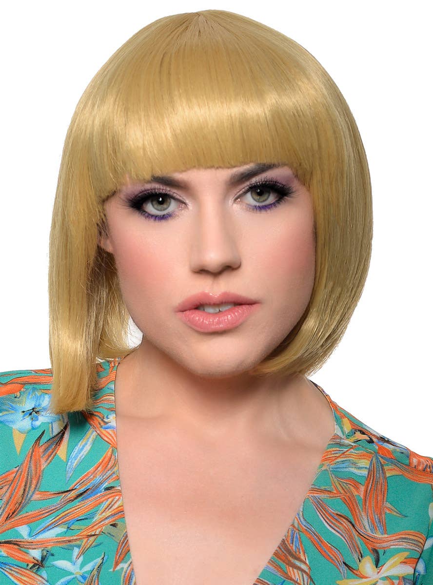 Honey Blonde Women's Short Heat Resistant Bob Fashion Wig - Alternative Image